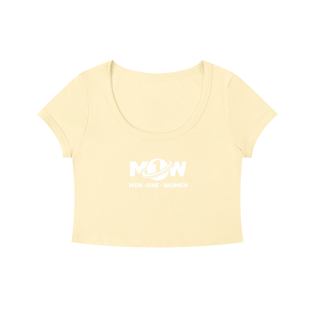 Women's Solid Color Slim Crop T-Shirt