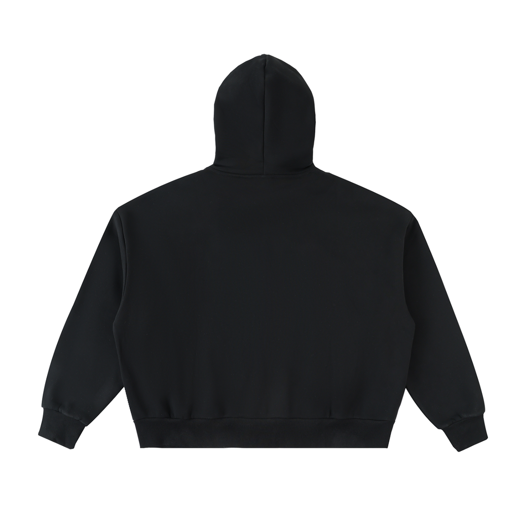 Boxy Full-Zip Fleece Hoodie