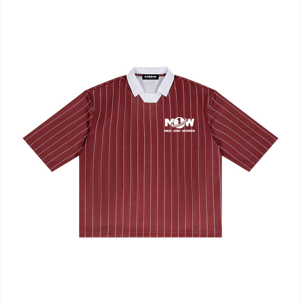 Unisex Pinstripe Collared Soccer Jersey