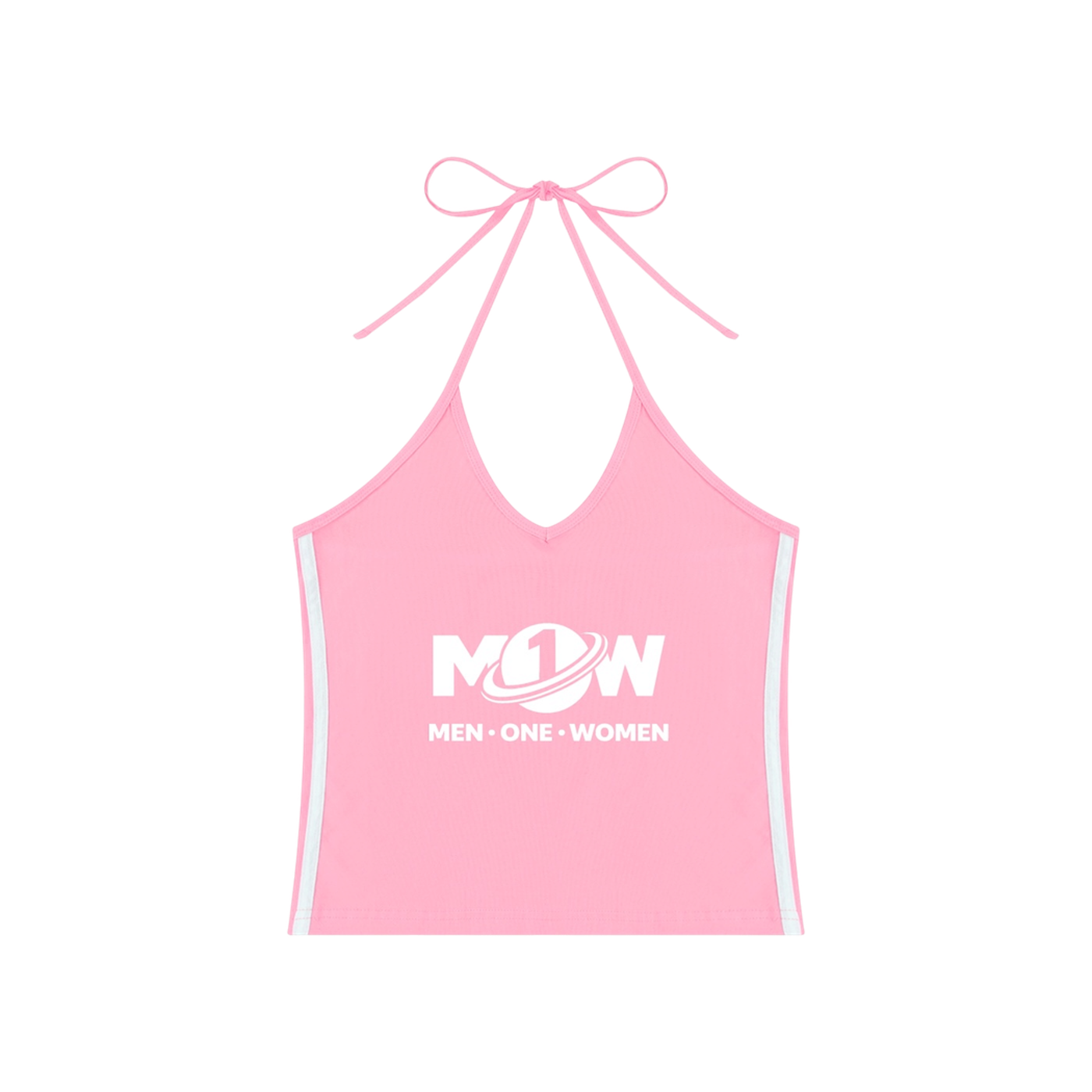 Women's Color Block Halter Crop Tank Top