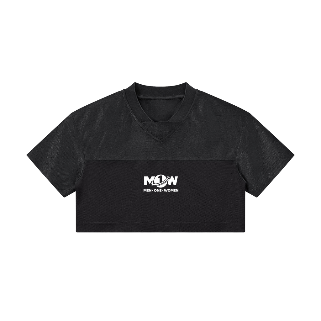 Women’s Cropped Paneled V-Neck Jersey