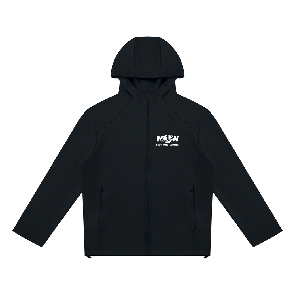 Unisex Paneled Full Zip Hoodie