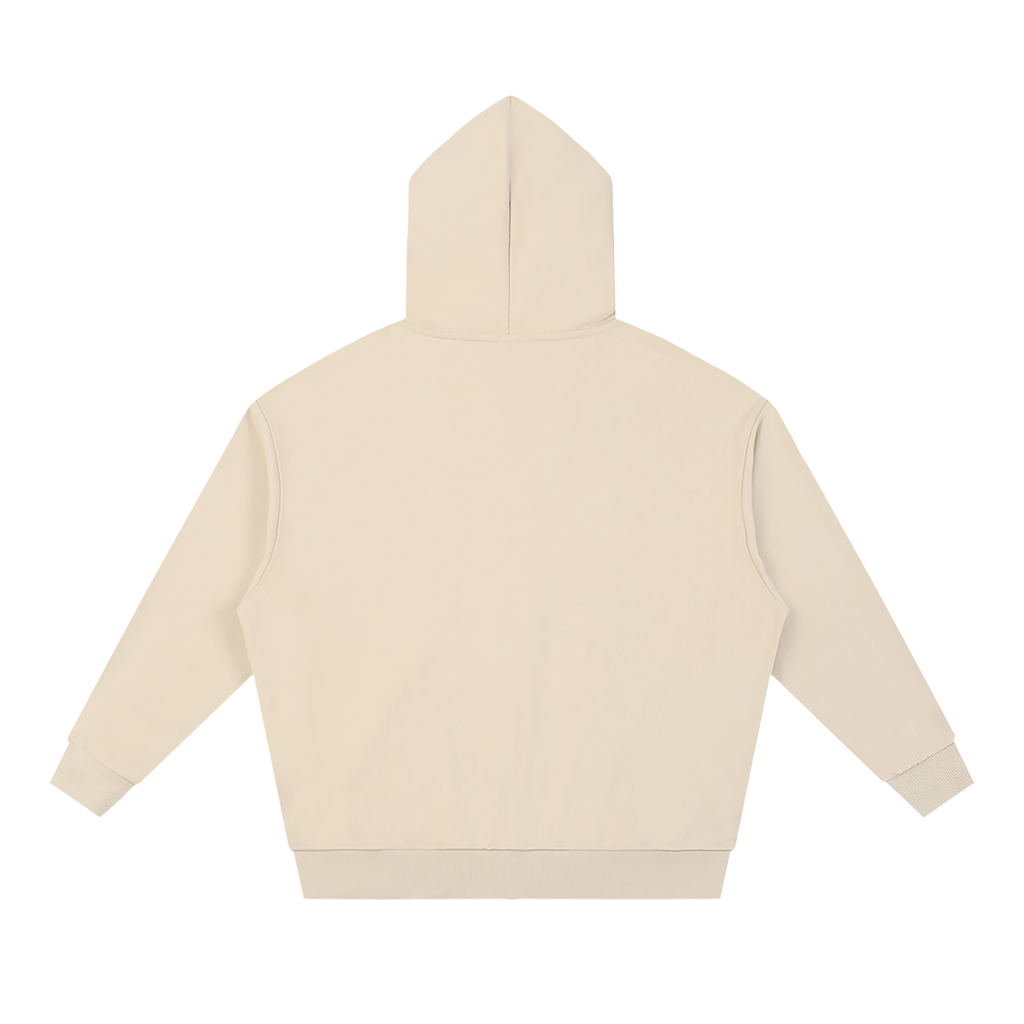 Unisex Loose Solid Full Zip Hoodie