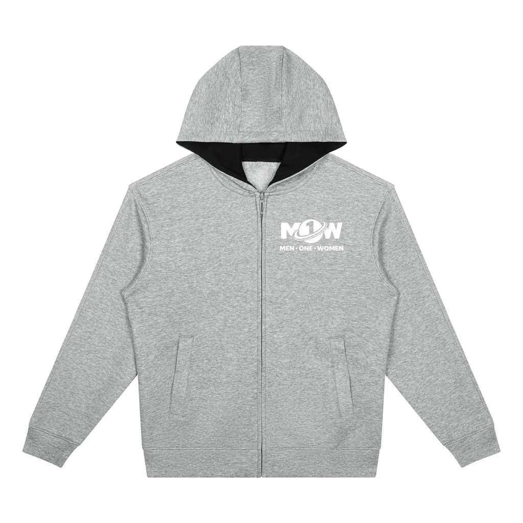 Unisex Drop Shoulder Full Zip Hoodie