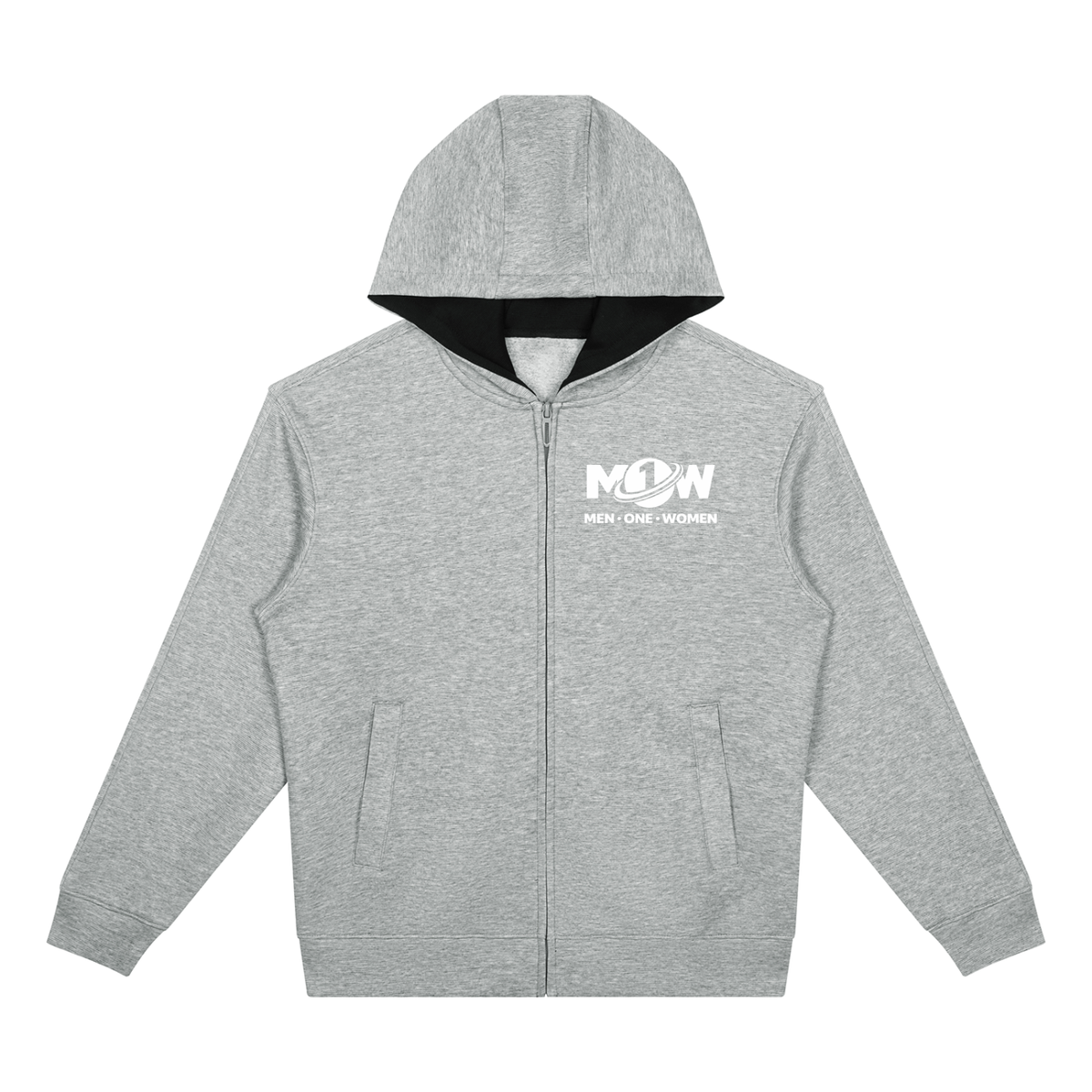 Unisex Drop Shoulder Full Zip Hoodie
