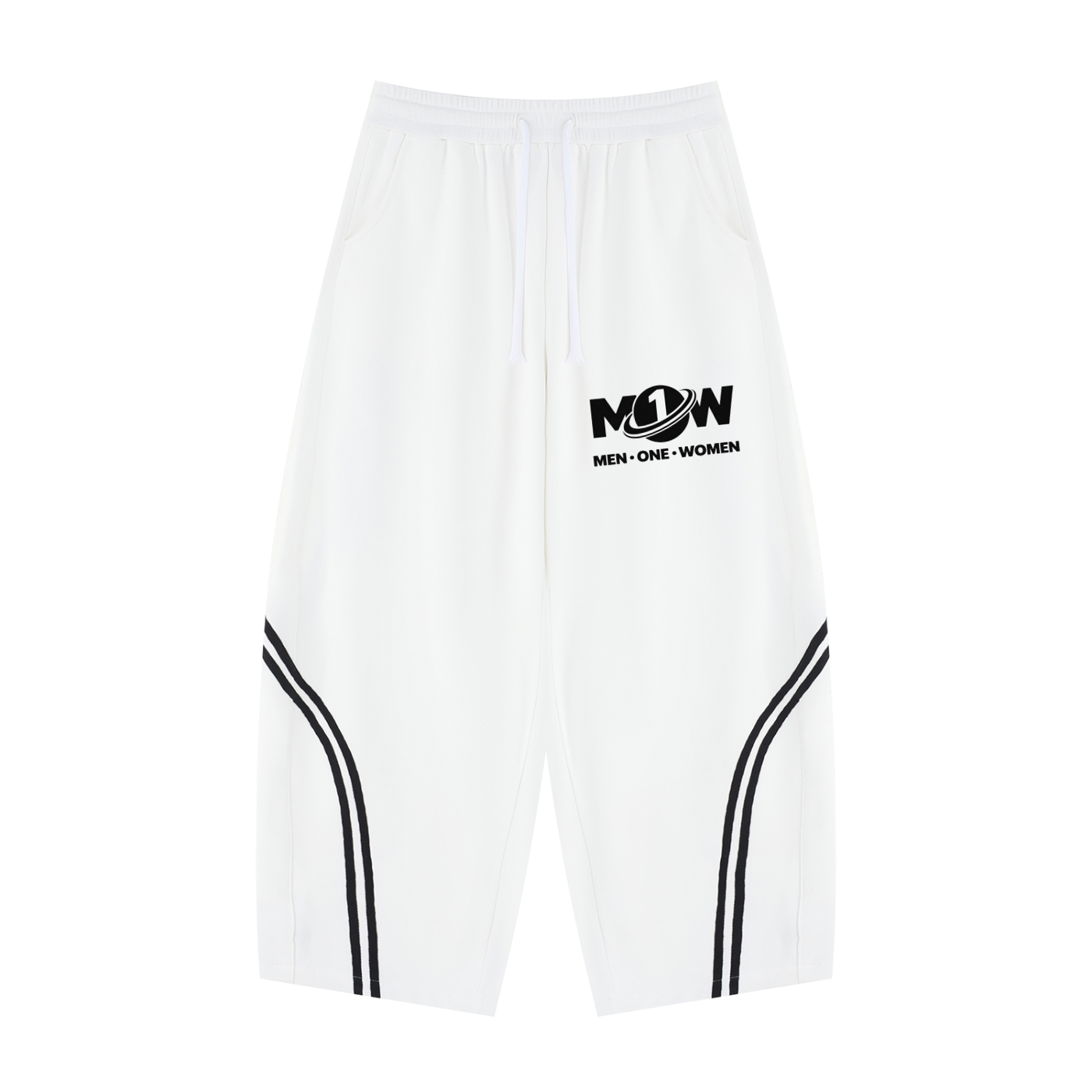 Unisex Wide Leg Piping Sweatpants