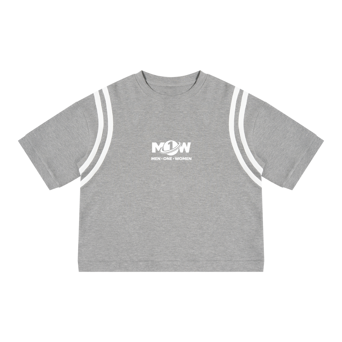 Unisex Color Block Waffle Boxy T-Shirt