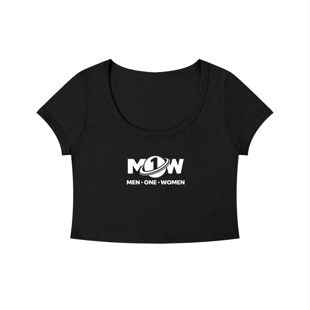 Women's Solid Color Slim Crop T-Shirt