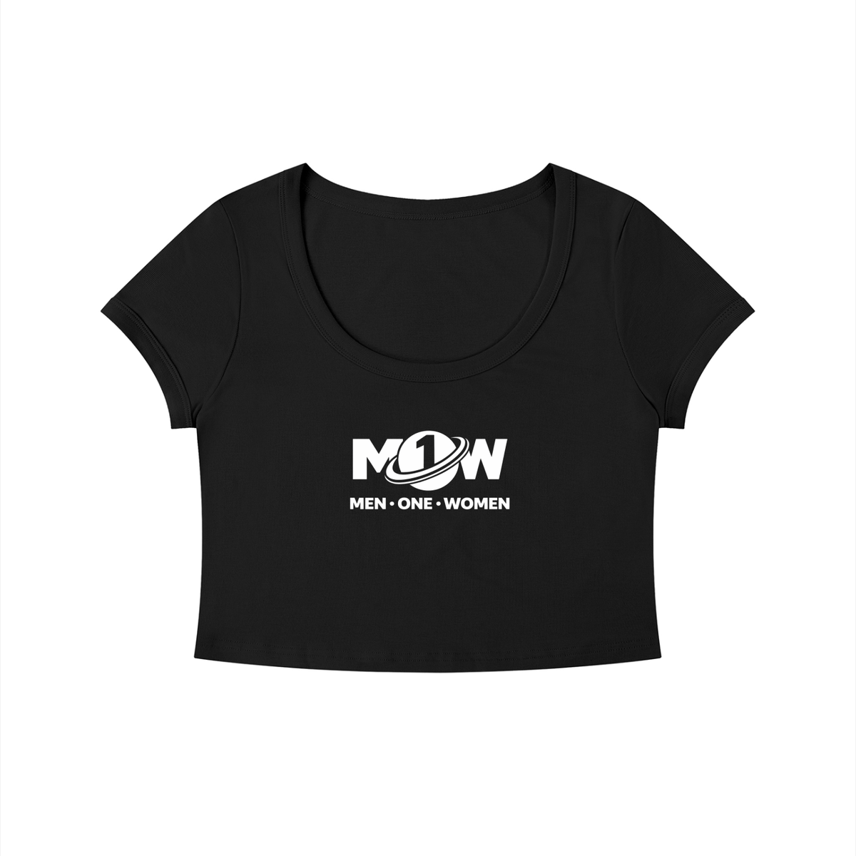 Women's Solid Color Slim Crop T-Shirt