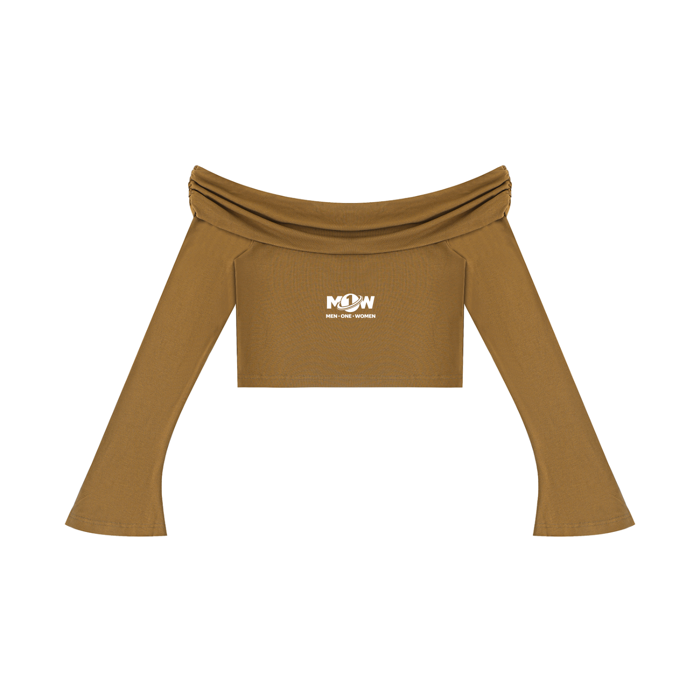 Women's Off-the-Shoulder Bell Sleeve Crop T-Shirt