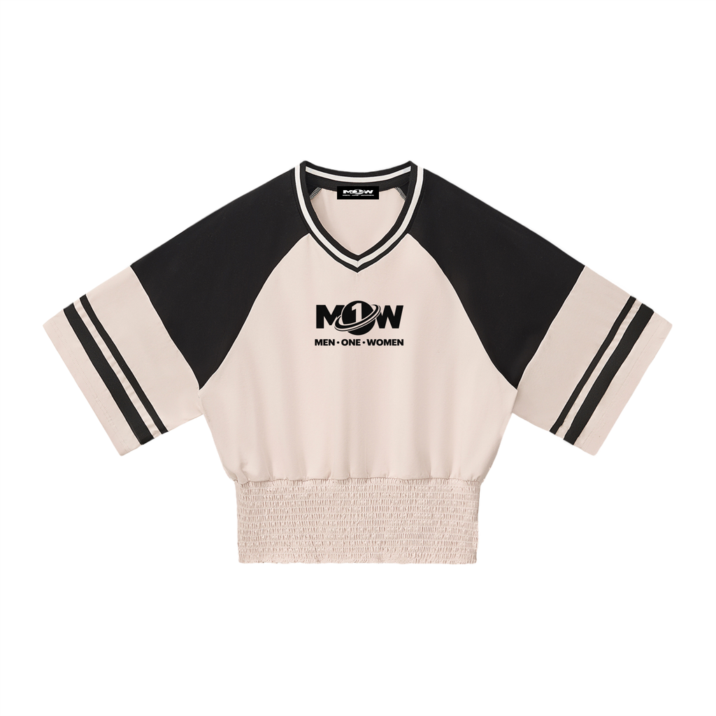 Women's Color Block Ruched T-Shirt