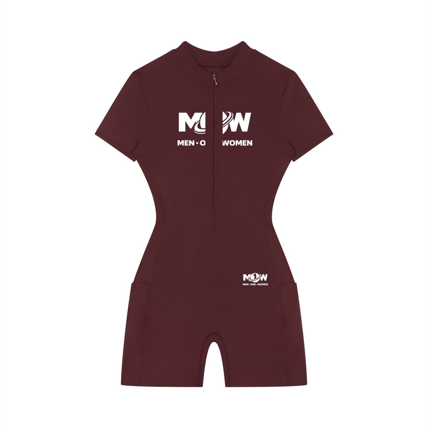 Women's Quarter-Zip Short Sleeve Romper
