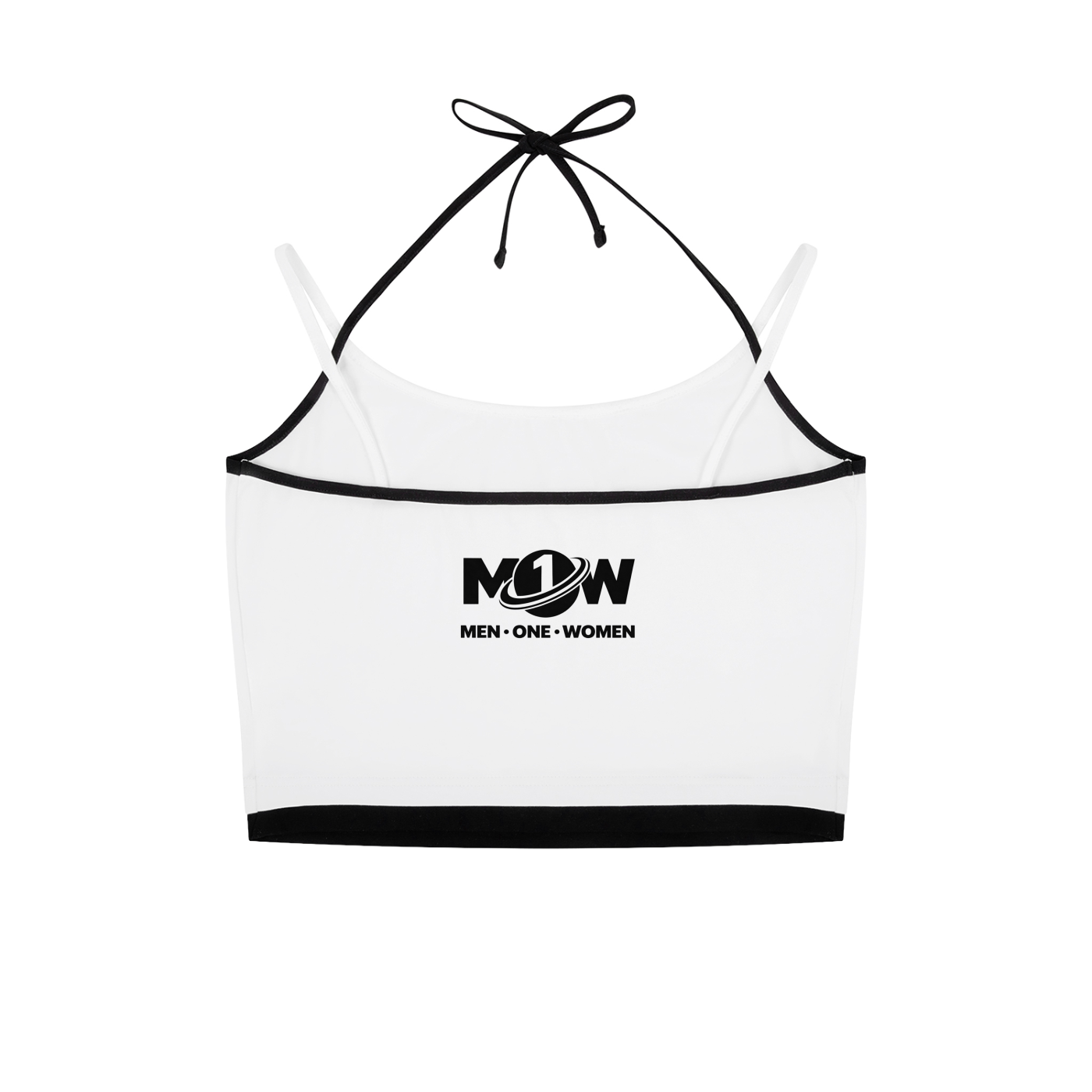 Contrast Binding Halter Tank Top