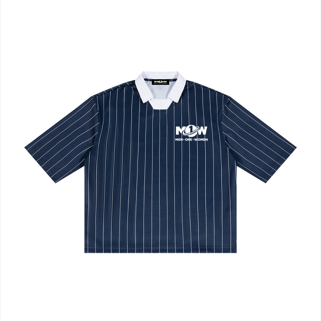 Unisex Pinstripe Collared Soccer Jersey