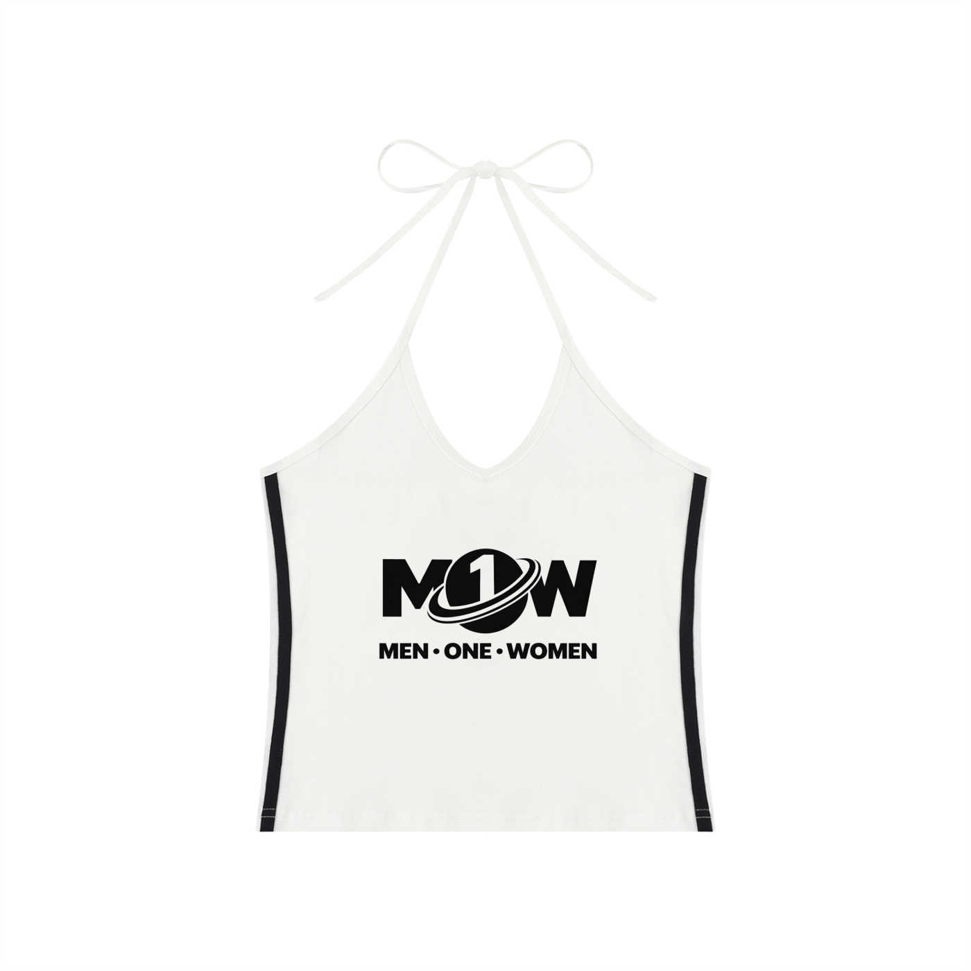 Women's Color Block Halter Crop Tank Top