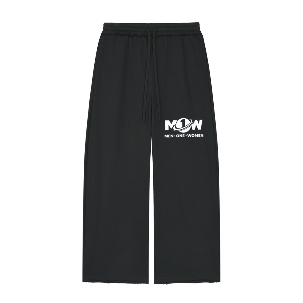 Women’s Wide Leg Raw Edge Sweatpants