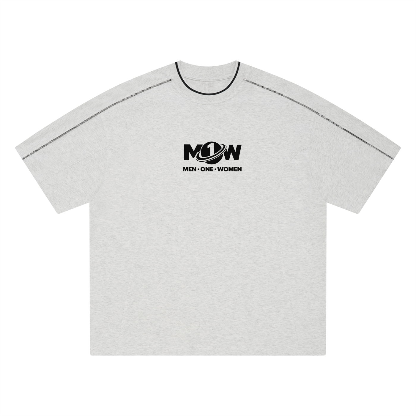 Unisex Oversized Contrast Tape T-Shirt