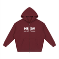 Unisex Loose Solid Full Zip Hoodie