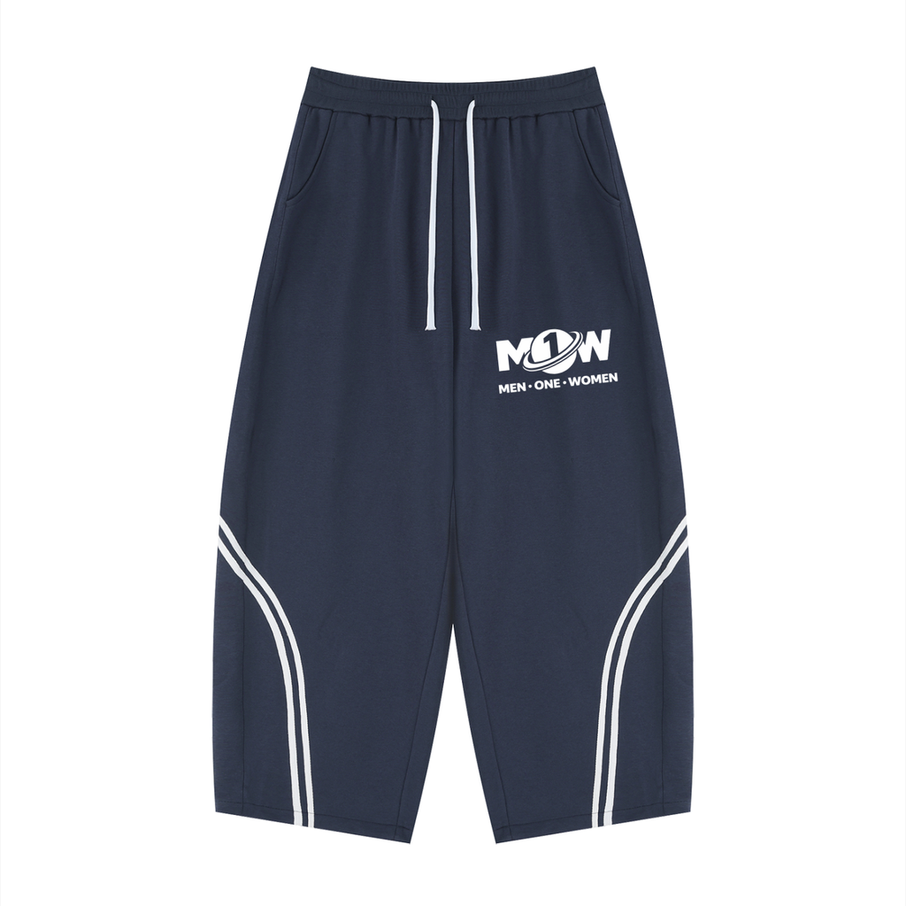 Unisex Wide Leg Piping Sweatpants