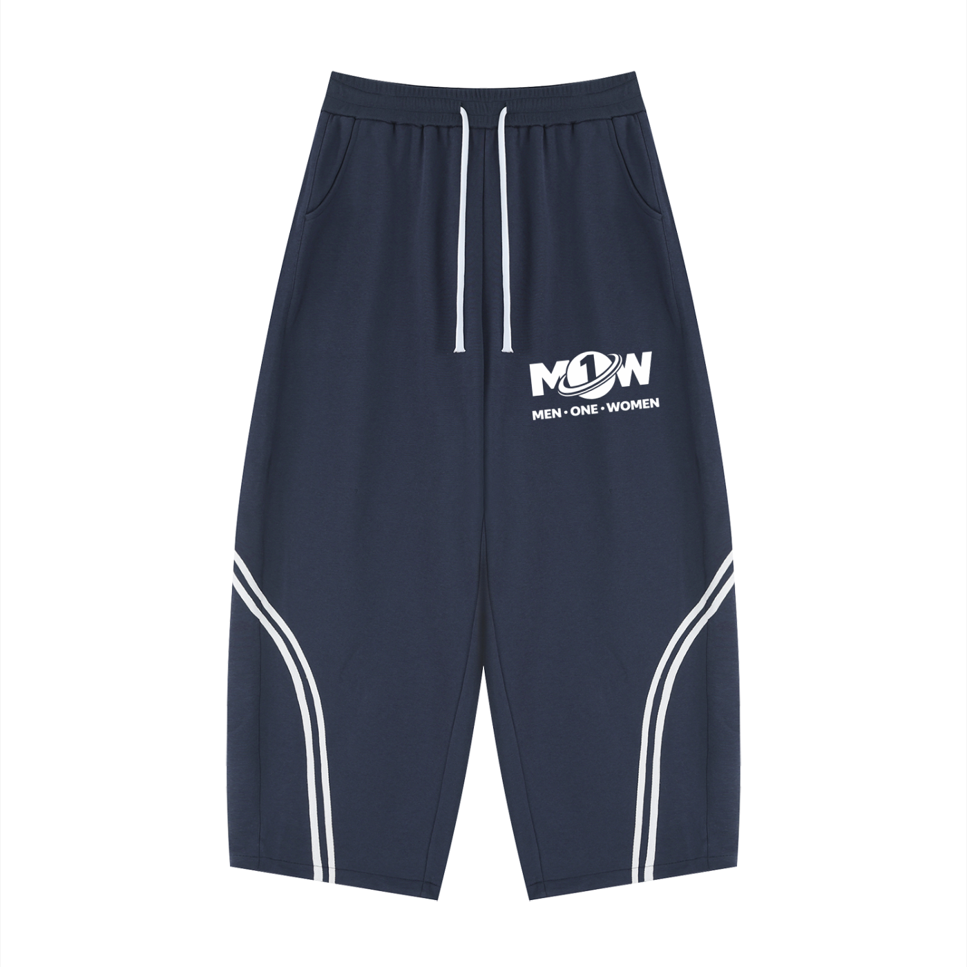 Unisex Wide Leg Piping Sweatpants