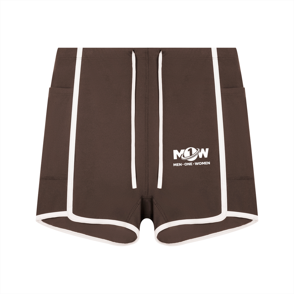 Women's High Rise Color Block Yoga Shorts