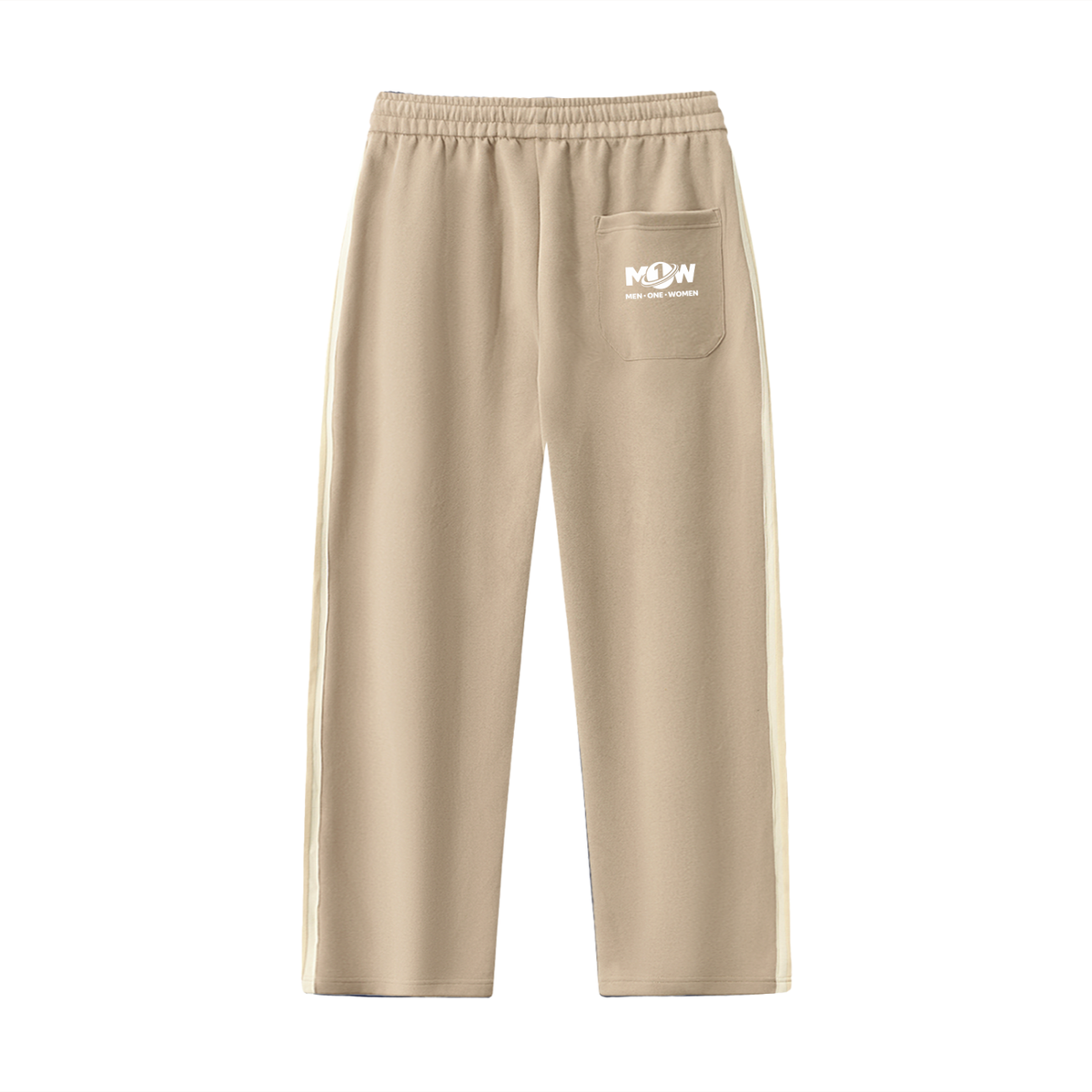 Contrast Side-Stripe Straight-Leg  Pants