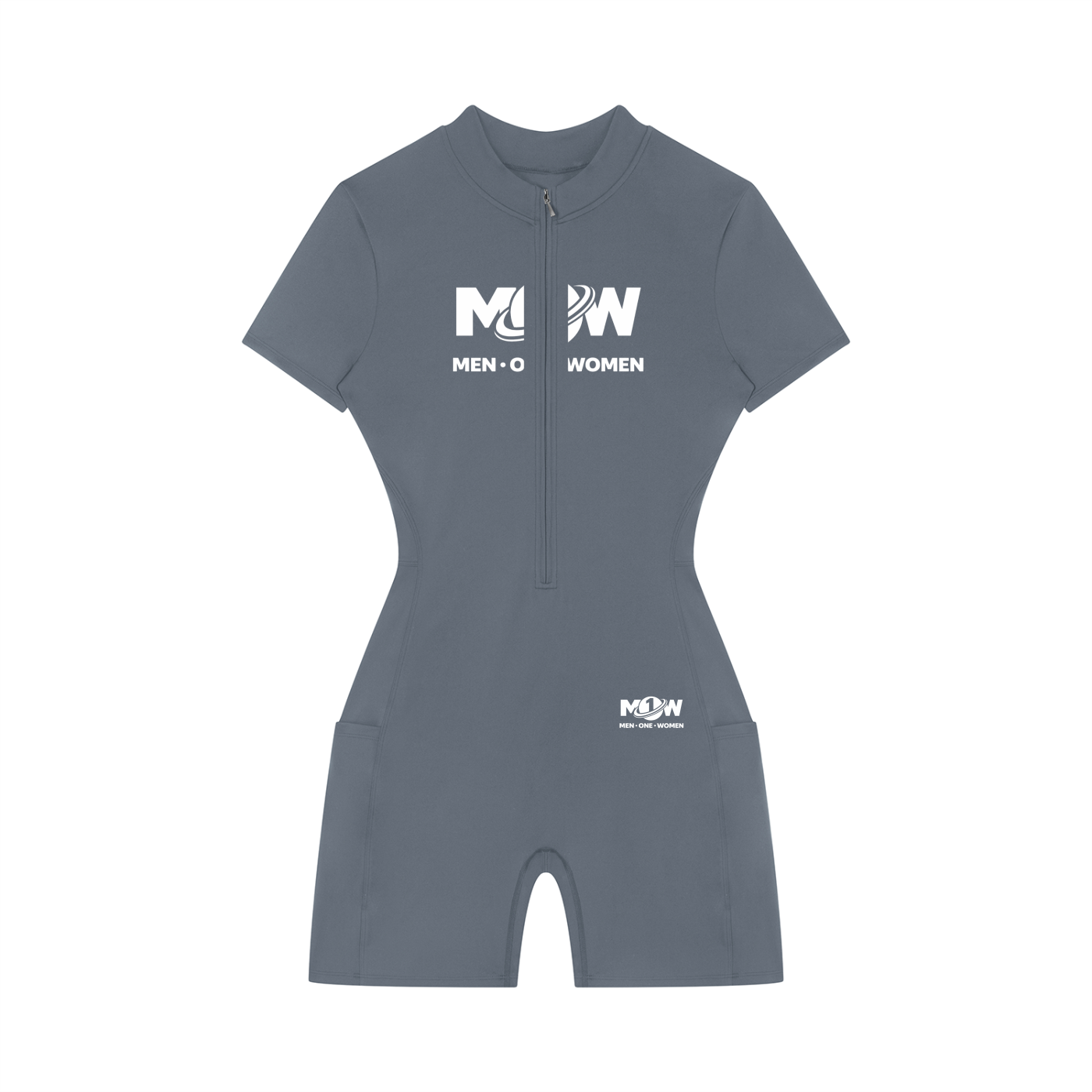 Women's Quarter-Zip Short Sleeve Romper