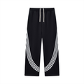 Curved Stripe Straight Sweatpants