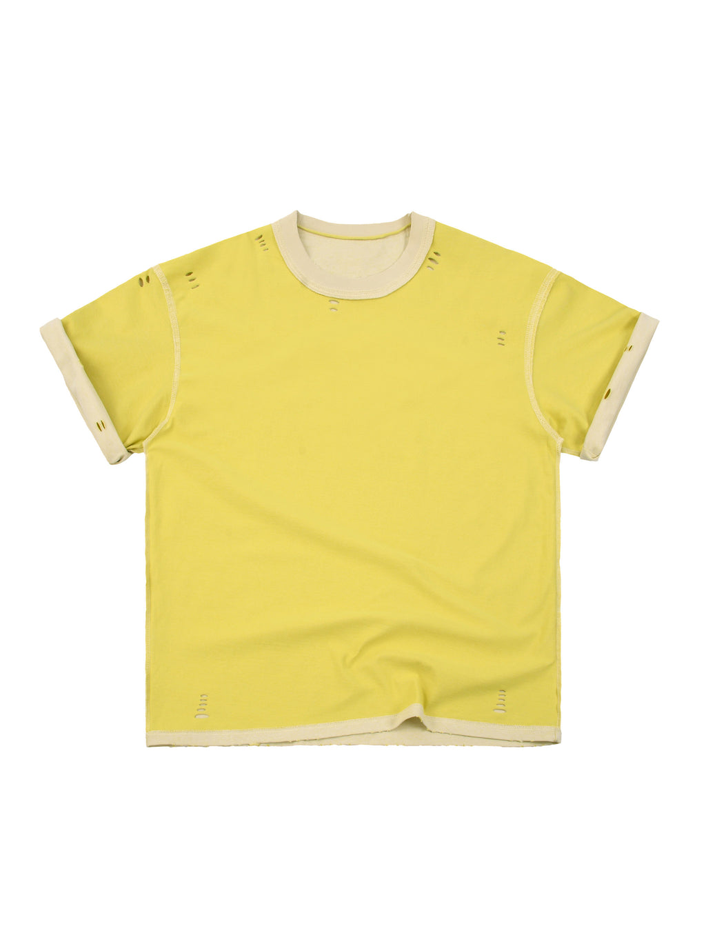 Hand-frayed Reversible T-shirt