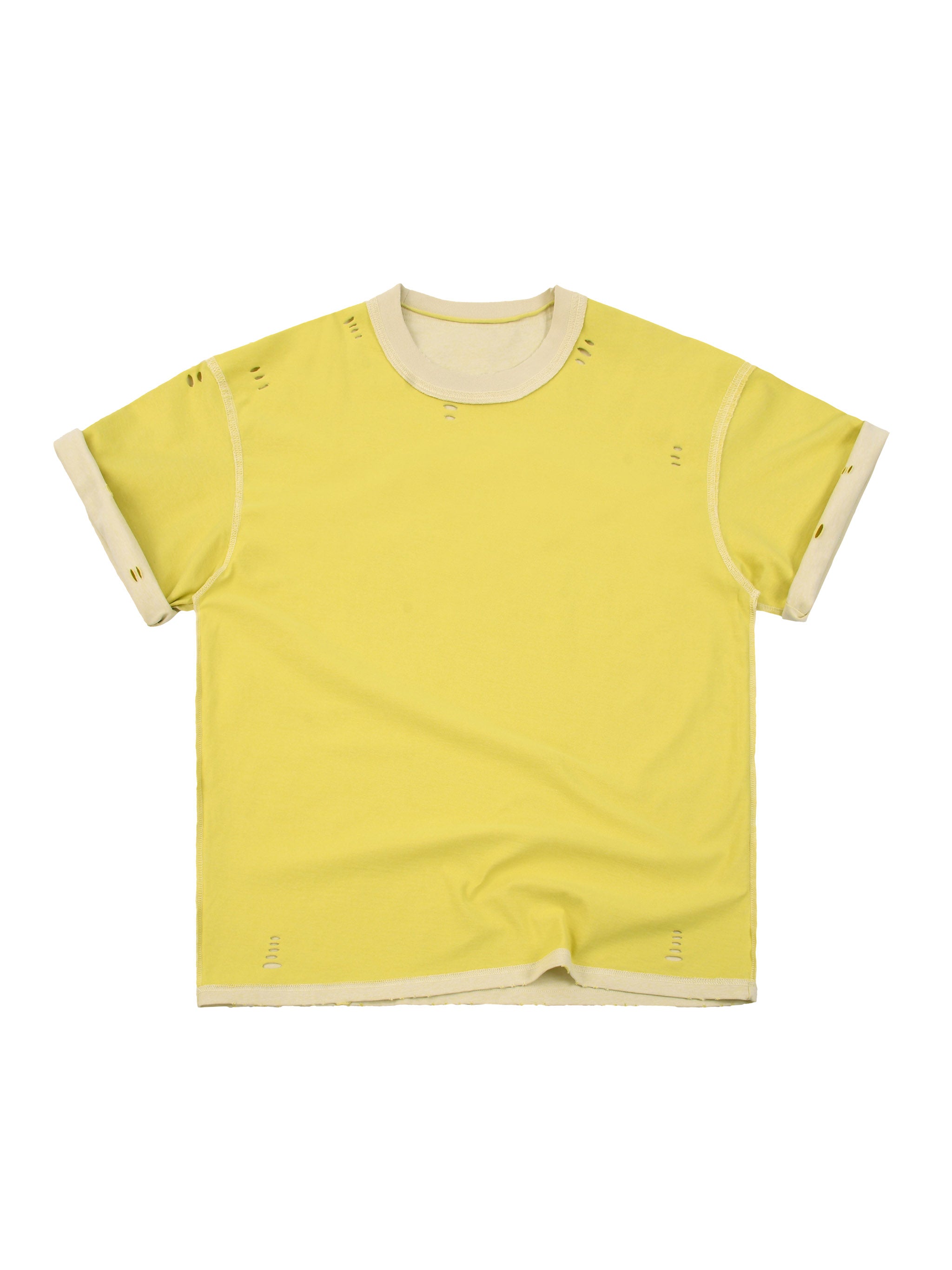 Hand-frayed Reversible T-shirt