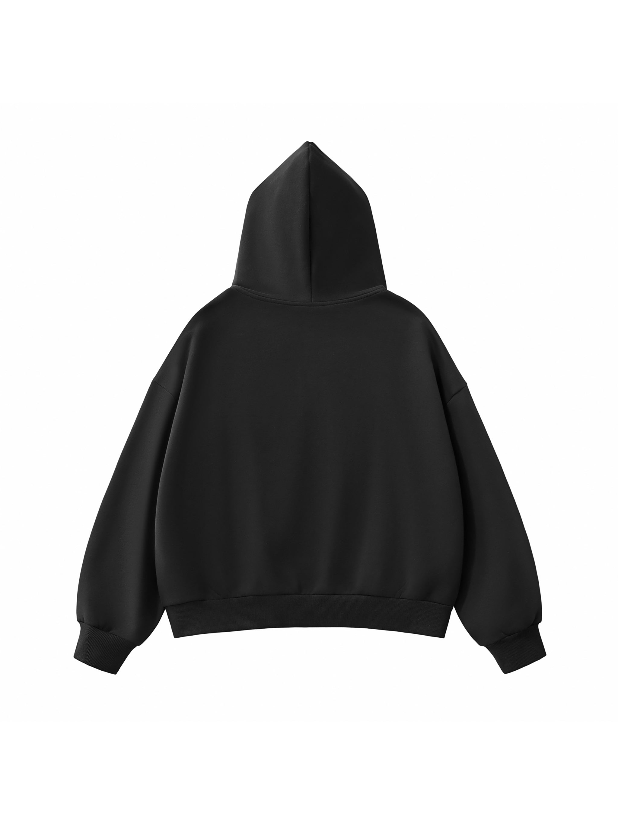Boxy Full-Zip Fleece Hoodie