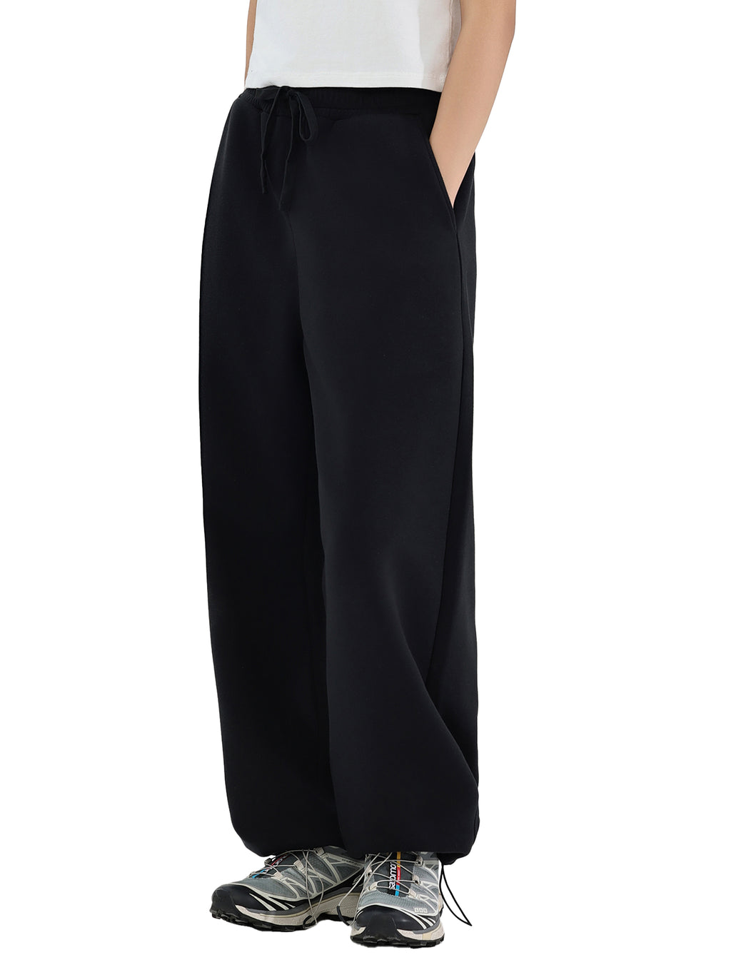 Essential Drawstring Straight-Leg Sweatpants