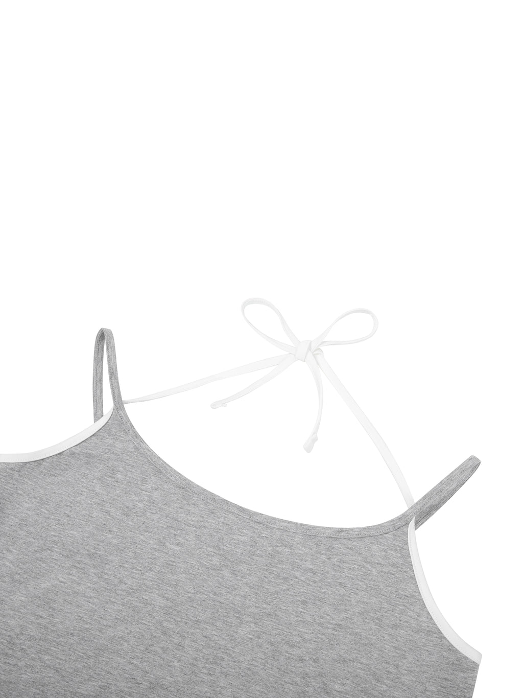 Contrast Binding Halter Tank Top