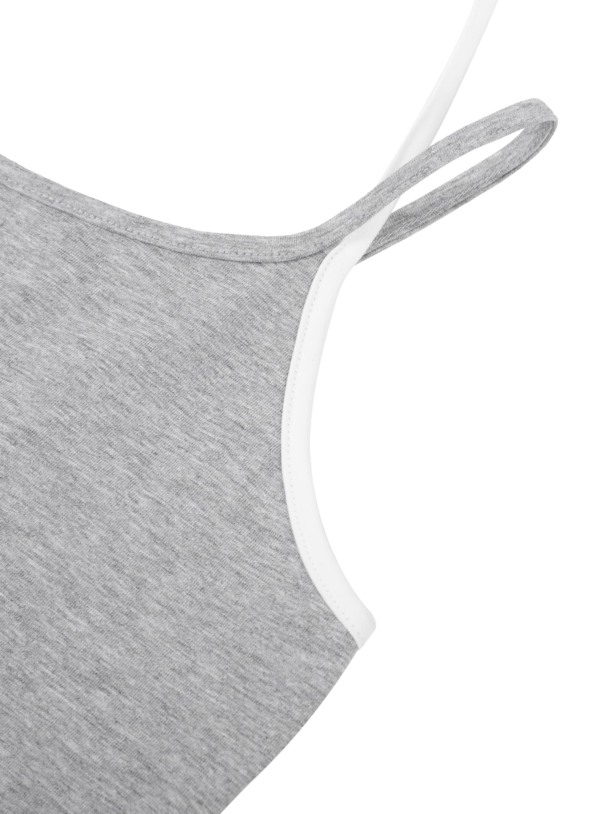 Contrast Binding Halter Tank Top