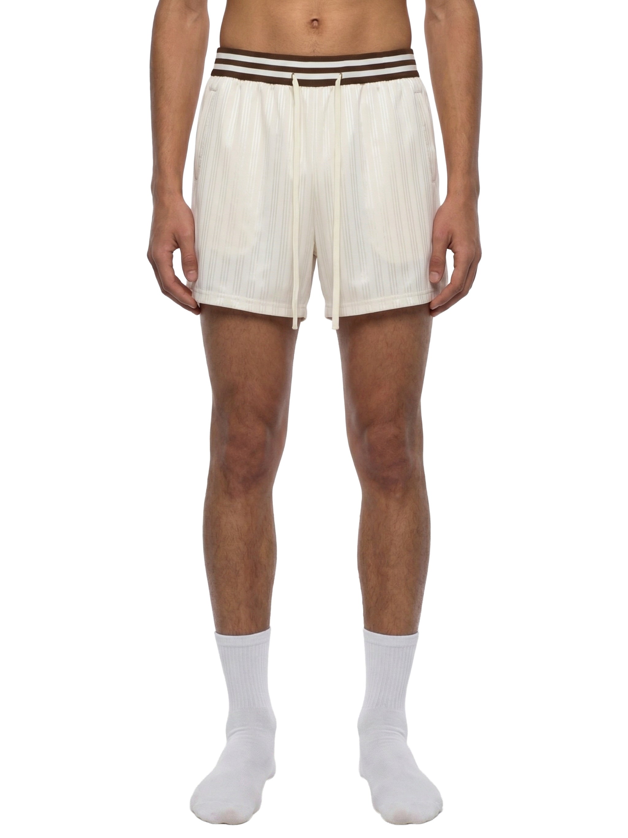 Unisex Striped Drawstring Shorts