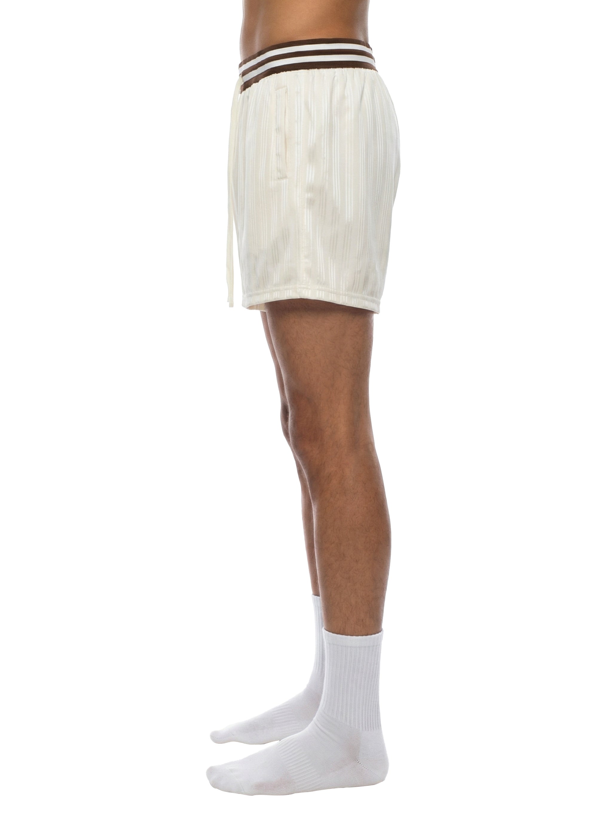 Unisex Striped Drawstring Shorts