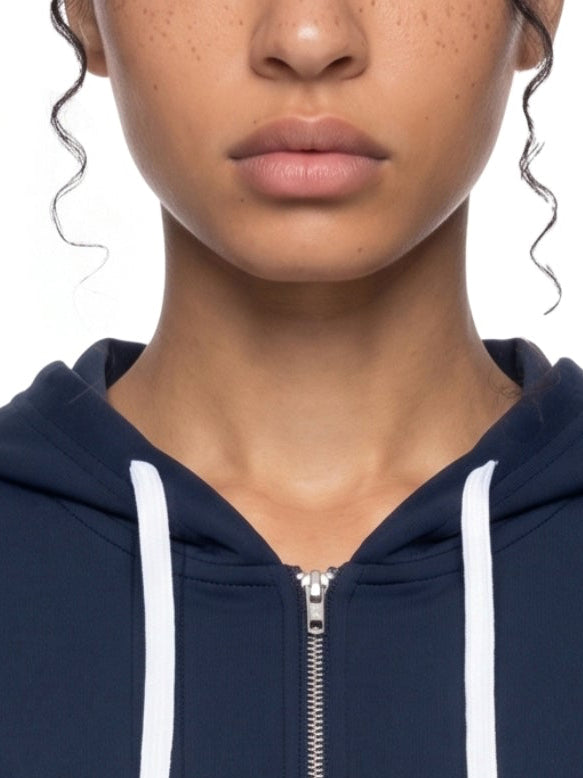 Women's Slim Cropped Full Zip Hoodie