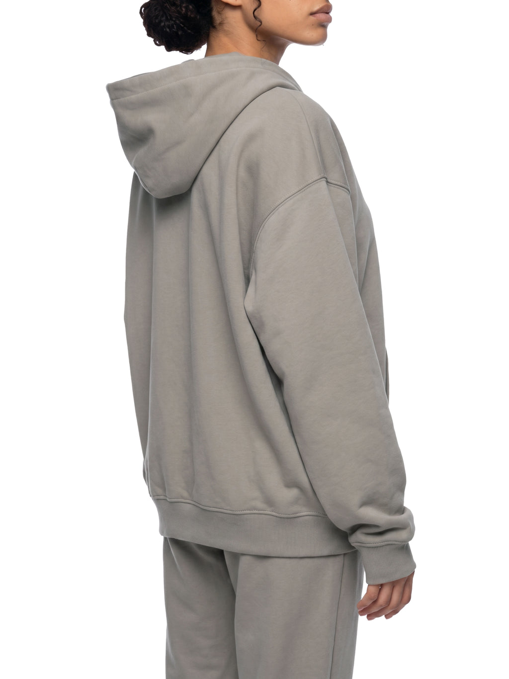 Unisex Loose Solid Full Zip Hoodie
