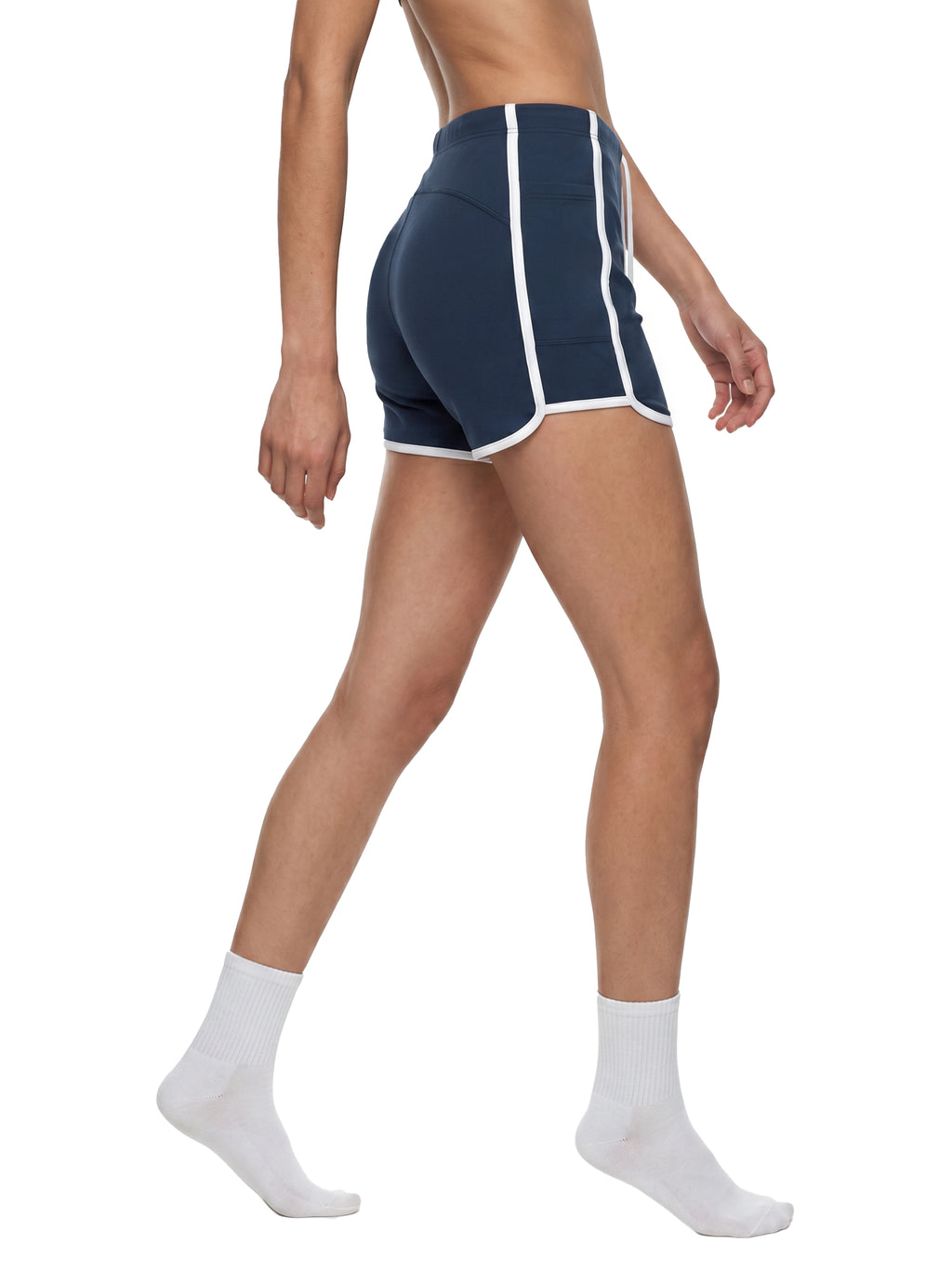 Women's High Rise Color Block Yoga Shorts