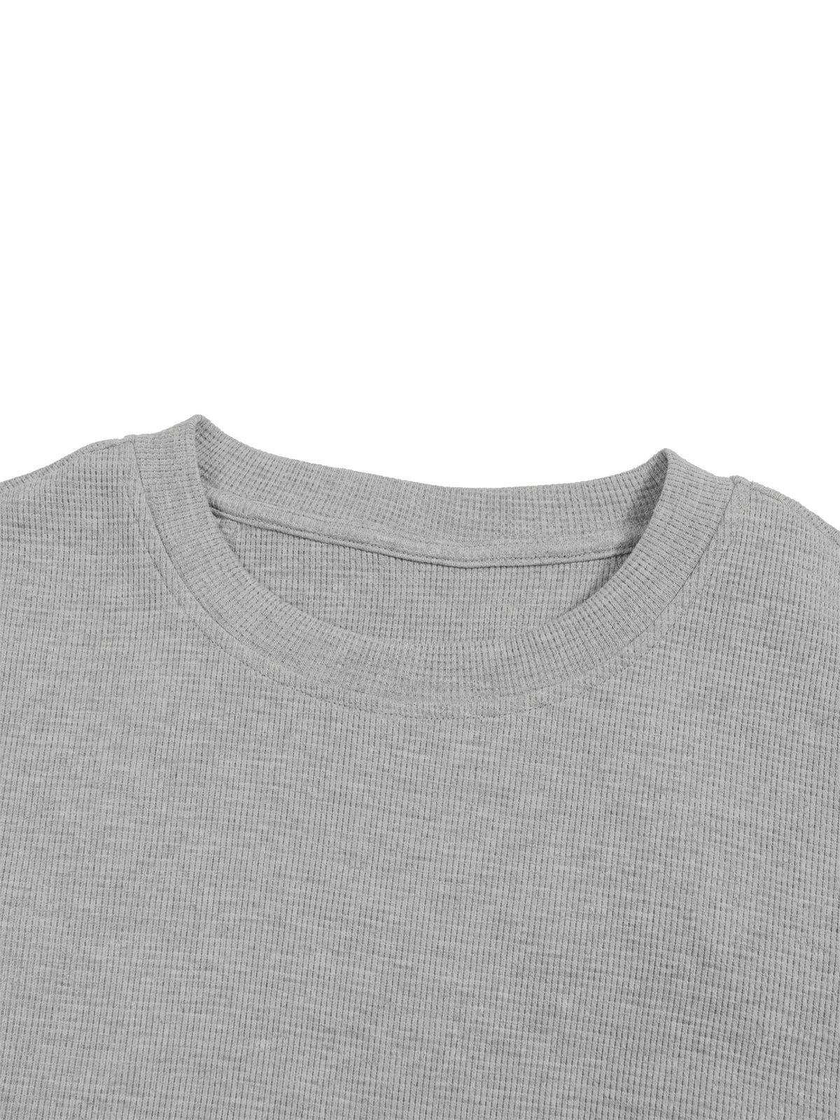 Unisex Color Block Waffle Boxy T-Shirt